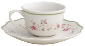 Zestaw 2 porcelanowych filiżanek do kawy Brandani Nonna Rosa