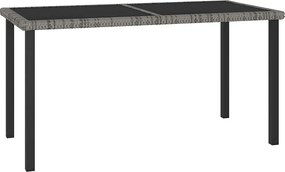 Stół ogrodowy Szary 140x70x73 cm Rattan Nowoczesny Zewnętrzny
