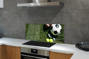 Szklany Panel Sprzęt do Tenisa na Trawie