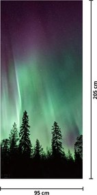 Fototapeta na drzwi - Zorza polarna (95x205cm)