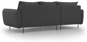 Ciemnoszara sofa narożna Cosmopolitan Design Vienna, lewostronna