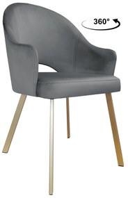 Krzesło obrotowe Velvet podstawa Profil złota BL14