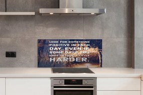 Szkło Ozdobne do Kuchni Napis w Jaskini