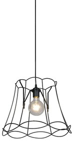 Retro Lampa wisząca czarna 40 cm - Granny Frame