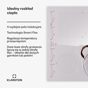 Klarstein Masterzone 60cm Płyta Indukcyjna 4 Strefy Gotowania Biały