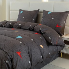 PrzytulneMieszkanie.pl PrzytulneMieszkanie.pl Pościel z mikrofibry ORBITA ciemnoszara Rozmiar pościeli: 2 szt 70 x 80 cm | 160 x 200 cm