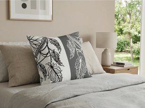 Bawełniana poszewka na poduszkę TIRSO POLY 45x45 cm, szaro-biała