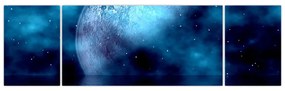 Obraz księżyca nad morzem (170x50 cm)