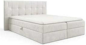 Jasnoszare łóżko kontynentalne z pojemnikami 5 rozmiarów E9-G99