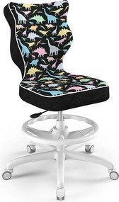 Ergonomiczne krzesło do biurka Petit White rozmiar 5 (146-176,5 cm) z podnóżkiem i wzorami