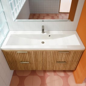 Umywalka wpuszczana w blat z konglomeratu WAVE 120 cm