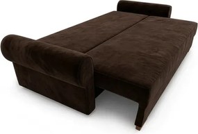 Sofa z Funkcją Spania RELON Brązowa Nowoczesna