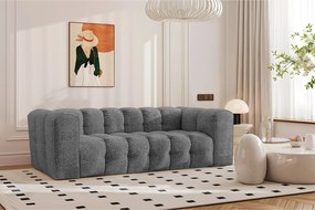 Sofa trzyosobowa BALOO, tkanina szenilowa + bukla, Antracytowy