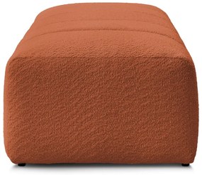 Podnóżek z materiału bouclé w kolorze terakoty Annecy – Bobochic Paris