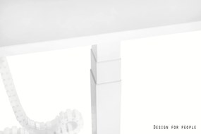 Biurko do pracy z regulacją wysokości Fighter Single Desk biały/biały 140x70 cm