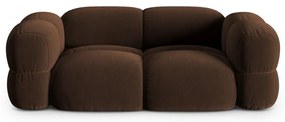 Ciemnobrązowa aksamitna sofa 210 cm Loretto – Cosmopolitan Design