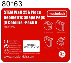 Masterkidz geometryczne elementy tablic 256 szt