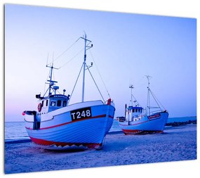 Obraz na szkle - Lądowanie o zmierzchu (70x50 cm)