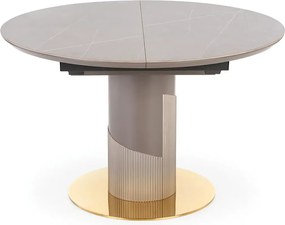 Okrągły szary rozkładany stół glamour Z0-R92