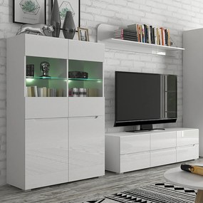Ława do Salonu MIST 120 cm Biały połysk Nowoczesna