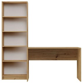 Komplet mebli do biura biurko + regał dąb artisan - Kowas