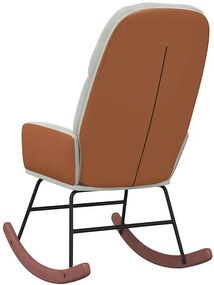 Jasnoszary bujany fotel do salonu E9-T50