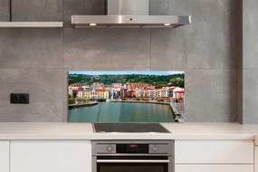 Panel nad Blat Kuchenny Miasto w Dolinie Górskiej Rzeki