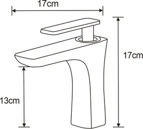 Mexen Indus bateria umywalkowa, biała/złota - 744600-25