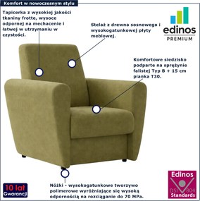 Oliwkowy fotel wypoczynkowy nowoczesny C5-R51