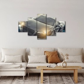Obraz samochodu Audi - szary (125x70 cm)