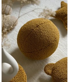 Brązowa poduszka na sofę dziecięcą z materiału bouclé Ball – Wigiwama