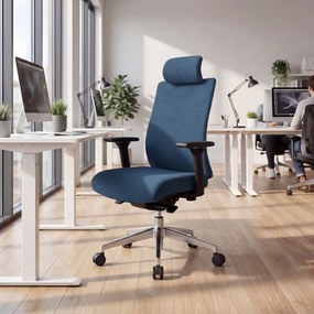 Fotel biurowy ergonomiczny ciemnoniebieski VECTOR