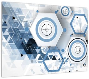 Obraz na szkle - Abstrakcja geometryczna (70x50 cm)