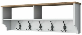 Wieszak ścienny Polo White and Walnut