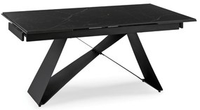 Stół Rozkładany Prostokątny VICTOR 160-240 cm Ceramiczny Czarny do Jadalni Nowoczesny Loft
