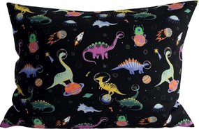 Poszewka na poduszkę z mikrofibry DINO SPACE 70x90 cm, kolorowa