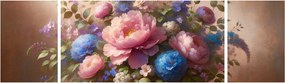 Obraz - Stół pełen kwiatów (170x50 cm)