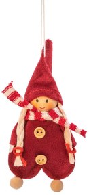 Tekstylna ozdoba świąteczna wykonana ręcznie 13 cm Gnome Girl – Sass &amp; Belle