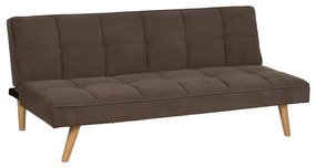 Brązowa rozkładana sofa z tkaniny szenilowej 175 cm – Ixia