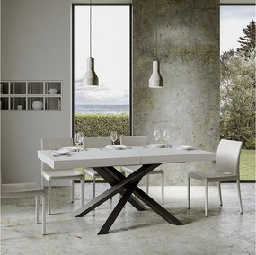 Stół rozkładany 180/284x90 cm Volantis frassino biała nogi antracytowe