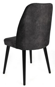 Zestaw krzeseł do jadalni Alfa Anthracite andBlack, 2 szt.