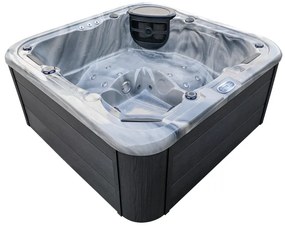 JACUZZI OGRODOWE WANNA  SPA 5-OSOBOWA WHITE OBUDOWA ANTRACYT 195x195 CM