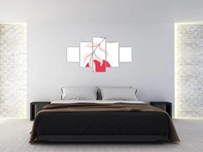 Obraz - Różowa abstrakcja kwiatowa N⁰2 (125x70 cm)
