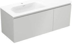 Mexen Orio szafka łazienkowa 120 cm z umywalką Vela lewą, 1S, 1D, szara mat/biała mat - 91A13-12047-3-BBFF62-W23L01