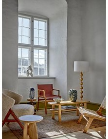 Lampa stojąca w naturalnym kolorze z tekstylnym kloszem (wysokość 154,5 cm) Giacoma – Bloomingville