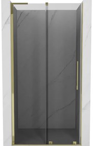 Mexen Velar L drzwi prysznicowe rozsuwane 90 cm, grafit, złote - 871-090-003-41-50