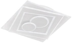 Biała metalowa lampa sufitowa LED ze zdalnym sterowaniem i ściemniaczem 50x50 cm Ratio – Fischer & Honsel