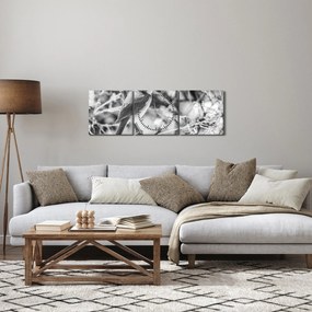 Obraz - Niebieski ptak zimą (z zegarem) (90x30 cm)