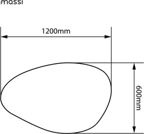 Lustro o nieregularnym kształcie oszlifowane bez ramy podświetlane MISTRAL LED | Różne rozmiary : Kolor tafli szkła - Srebrny, Rozmiar - 140 x 70 cm