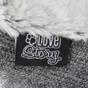 Szara budka dla kota 40x40 cm – Love Story